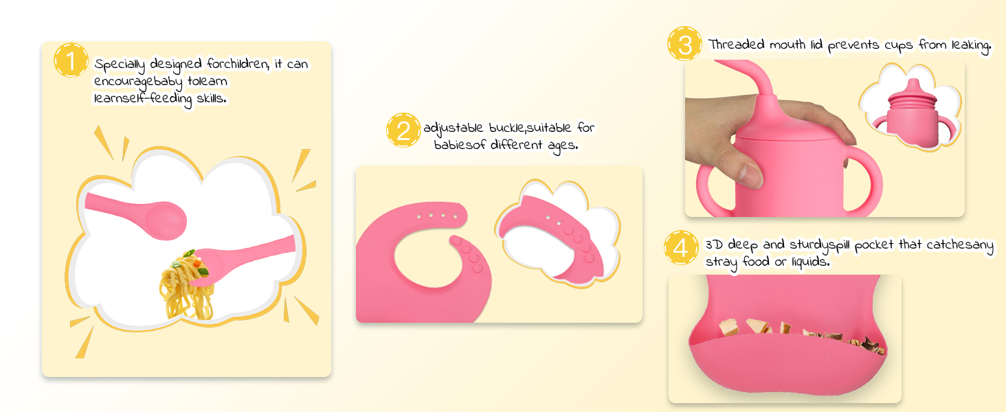 silicone feeding set for baby