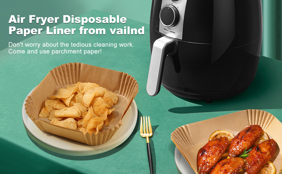 Air Fryer Paper Liners,125Pcs Parchment Paper, Air Fryer