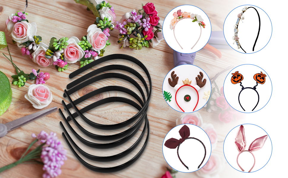 haarreifen herren männer mädchen damen Schwarz Kunststoff Haar unisex Stirnband 