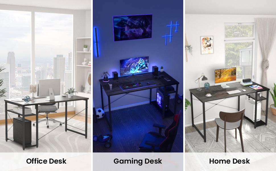 desk office desk computer desk with shelves Home office desk with storage writing desk table