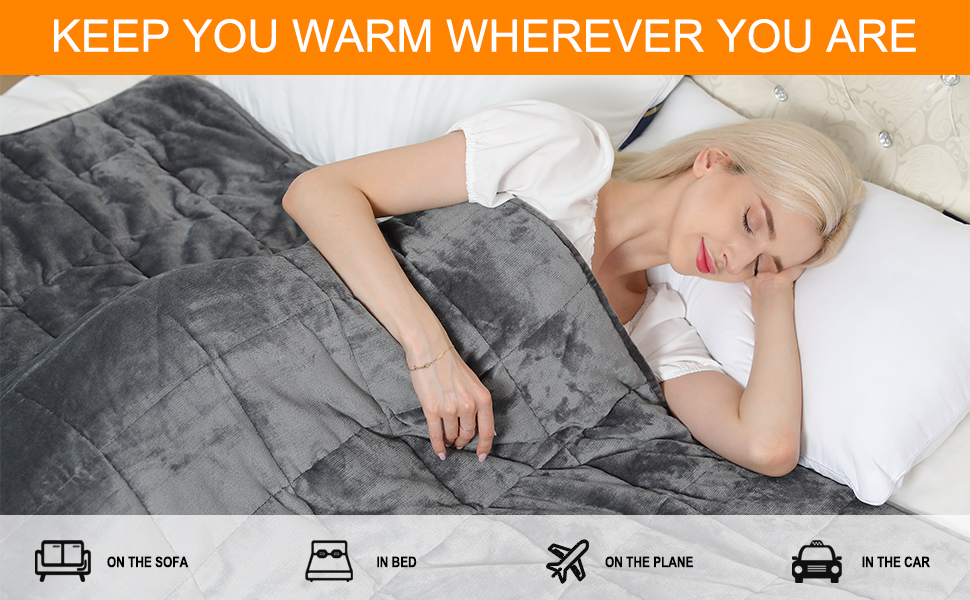 Double Couple Heated Weighted Blanket Electric Blanket for