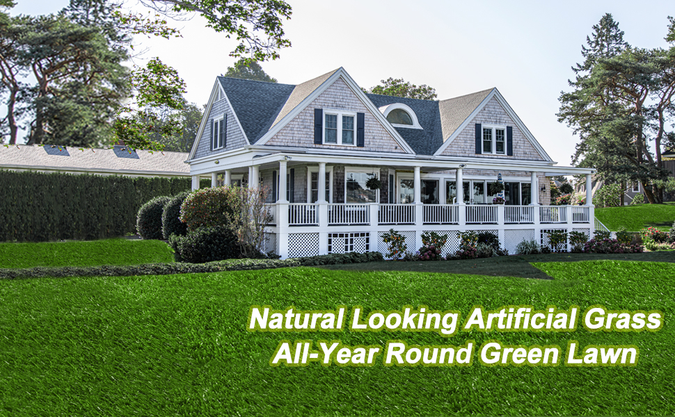 Natural Artificial Grass Turf 4 FT x 6 FT, Heyroll