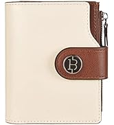 BOSTANTEN Women Leather Wallet Small RFID Blocking Bifold Zipper Pocket Wallet Card Case with ID ...