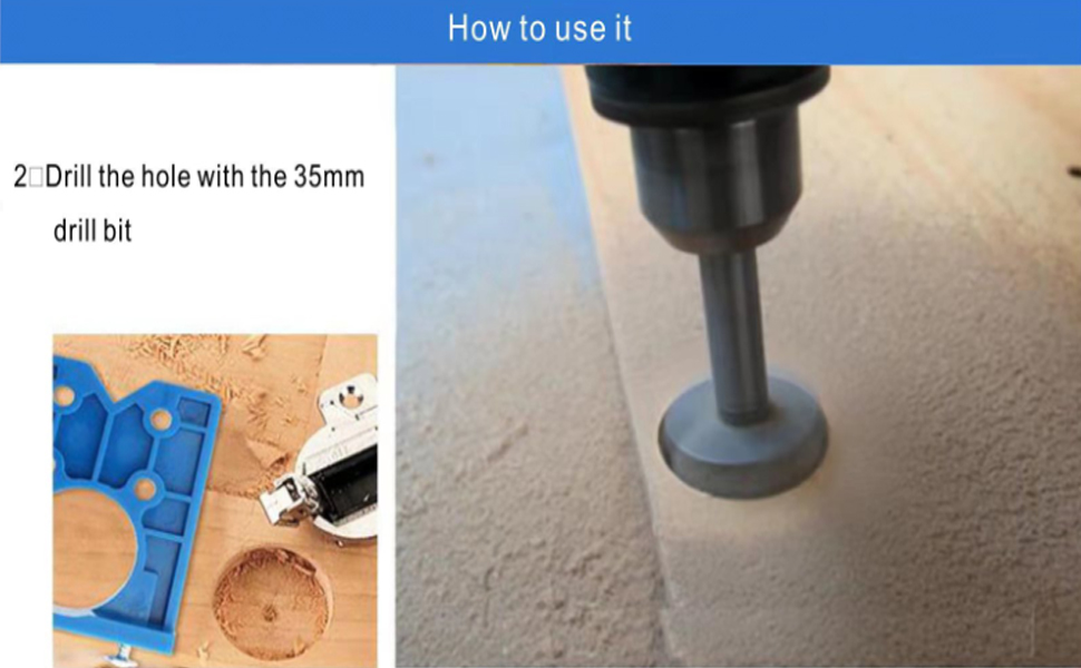 Door Hinge Jig, Forstner Bit Sets, 35mm Hinge Drill Bit for Kitchen Door Handle Jig, Puncher