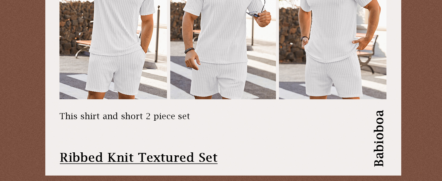 outfits for men set beach clothes for men all white attire pullover top casual shorts