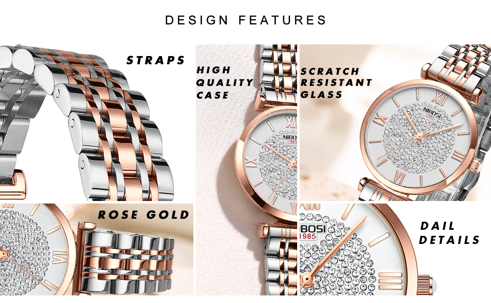 waterproof rose gold watch