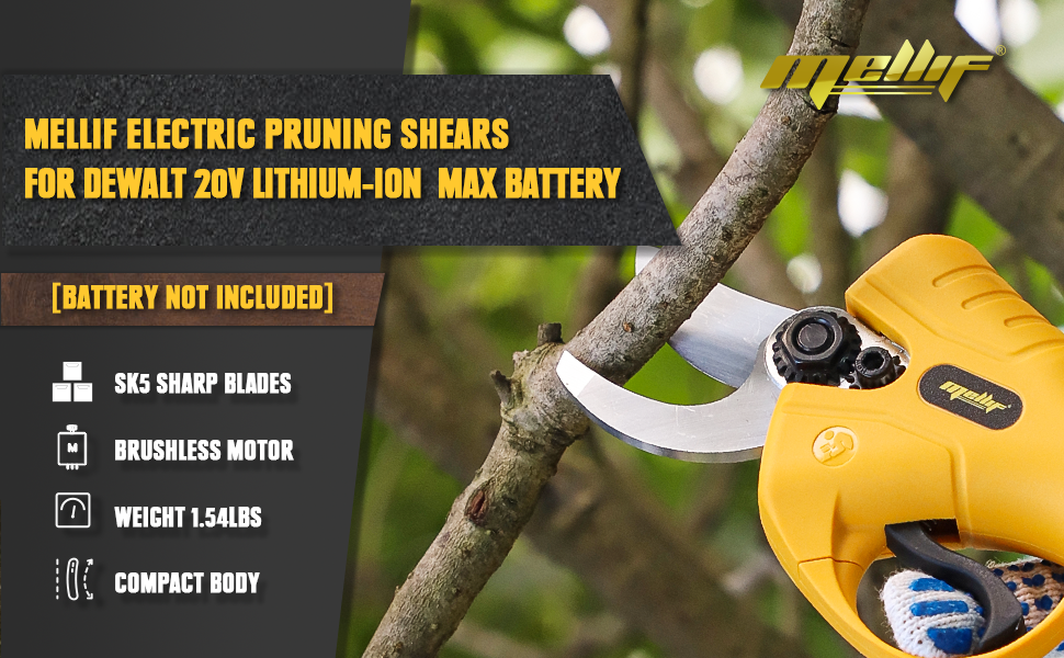 Cordless Secateurs,Pruning Shears for DeWalt 18V Battery（No Battery
