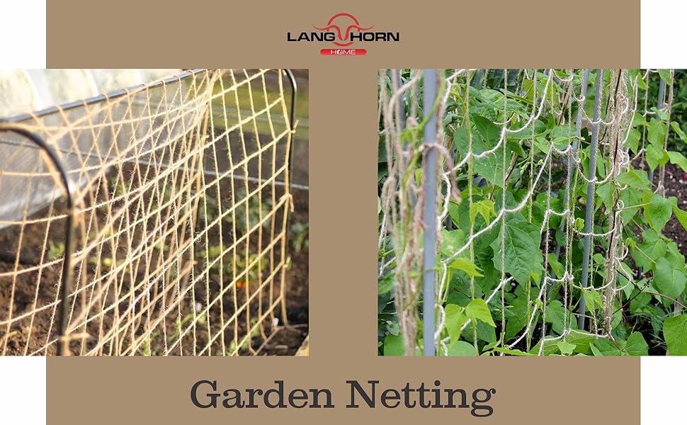 Lang Horn plant Support jute netting 100 eco friendly natural jute