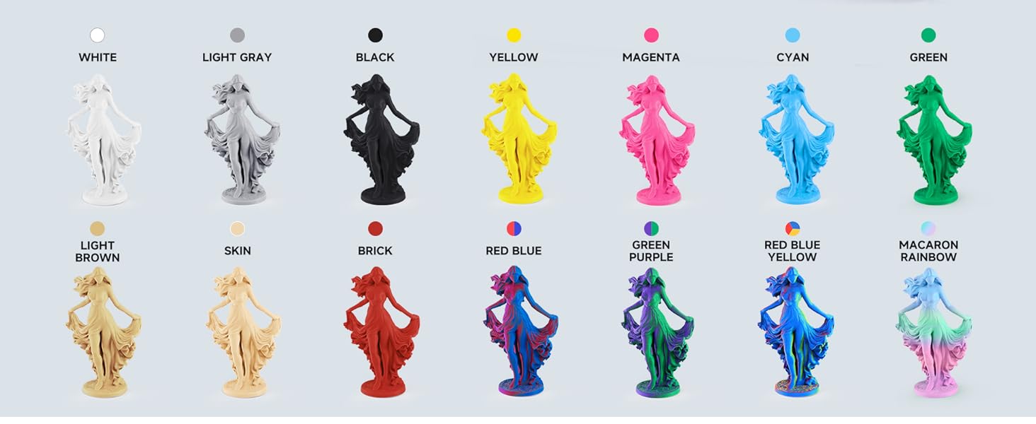 YOUSU Matte PLA Filament 1.75mm White, Matte 3D Printing PLA Filament 1KG, Dimensional Accuracy +/- 0.02mm, PLA Matte 3D Printer Filament 1.75mm for All 3D Printers(2.2lbs) 8 pla filament 1.75mm