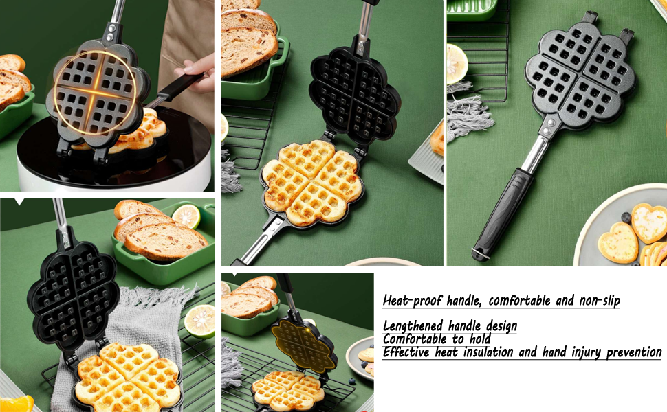 Heart Shaped Waffle IronWaffle Irons Nonstick Aluminum
