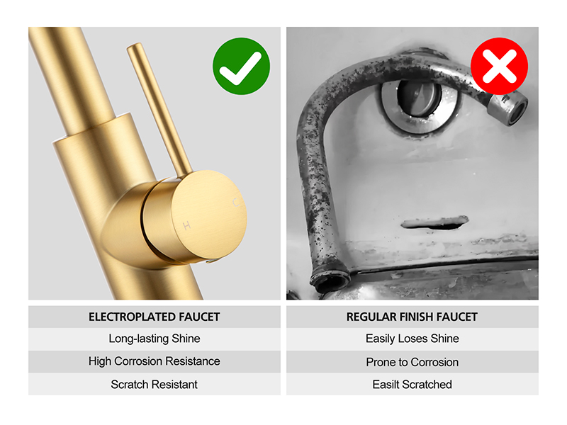 kitchen mixer tap electroplated