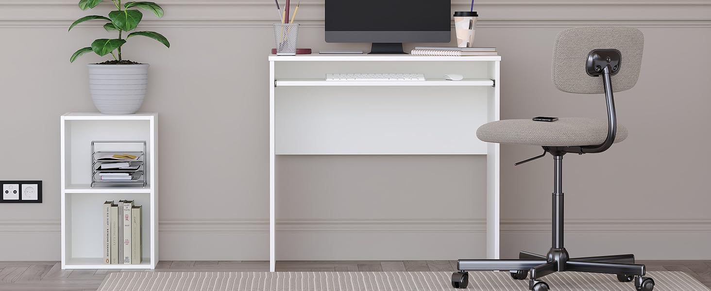 Vida Designs Huby Small Computer Desk, Home Office Compact PC/Laptop