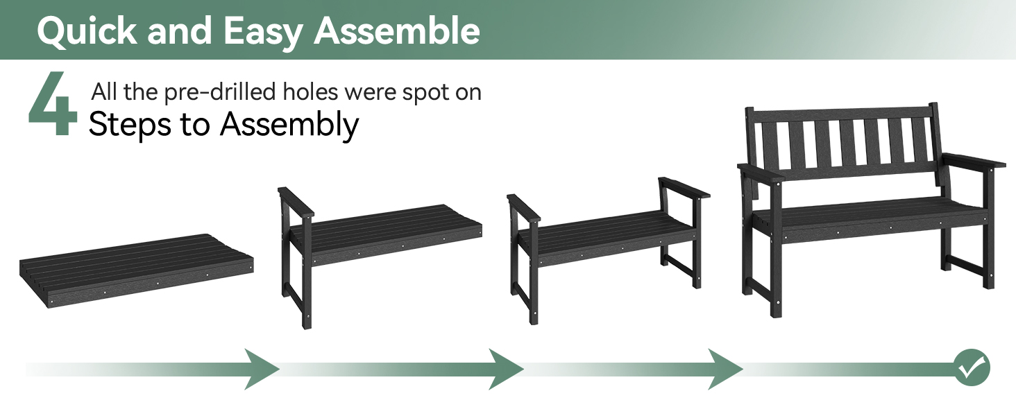 outdoor bench black