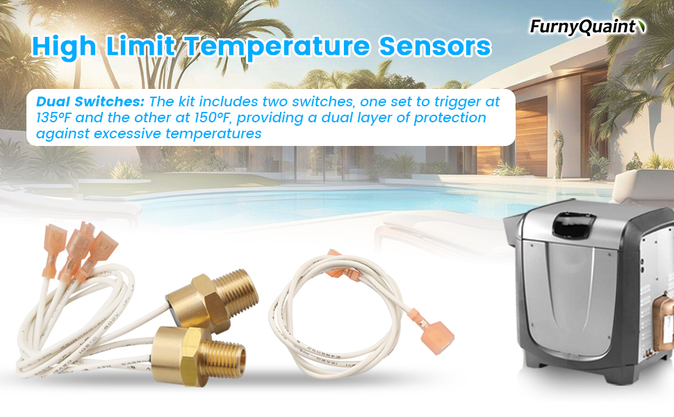 FurnyQuaint High Limit Temperature Sensors Kit Fit for
