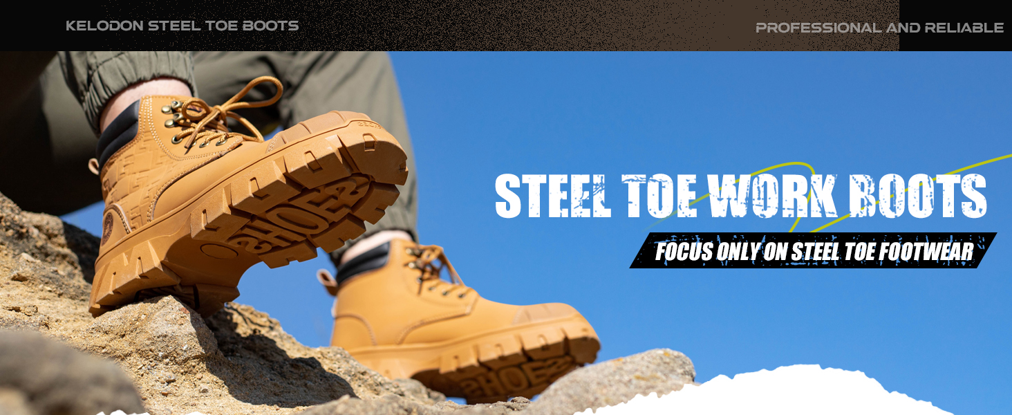 Steel toe wrok boots