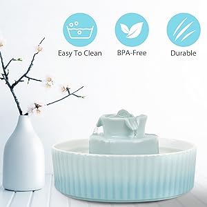 Ceramic Cat Water Fountain