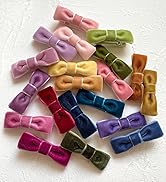 Velvet Baby Hair Clips, Boutique Mini Bows Barrettes, 20 Pcs Fully Lined Hair Pins Accessories fo...