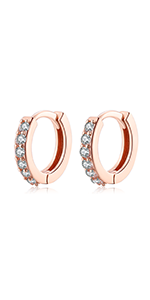 Rosegold Creolen Ohrringe 8MM