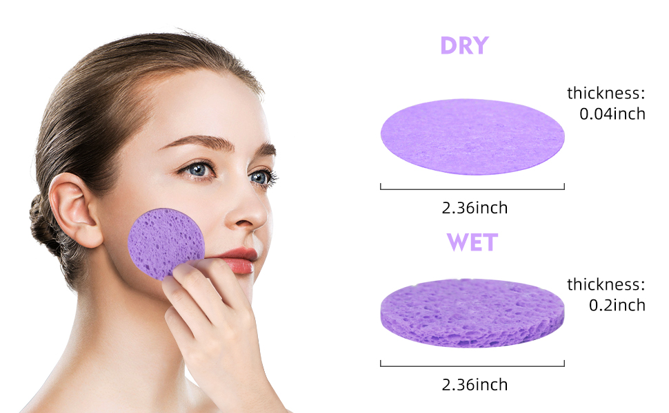 Facial Sponges Compressed Natural Cellulose Sponge