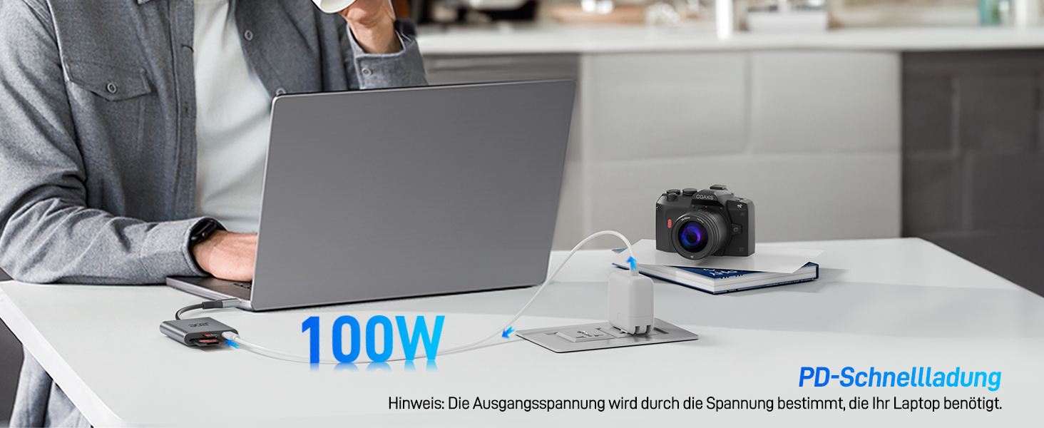 acer SD Kartenleser 312MB/S mit 100W PD, UHSII USB C 4.0 Card Reader