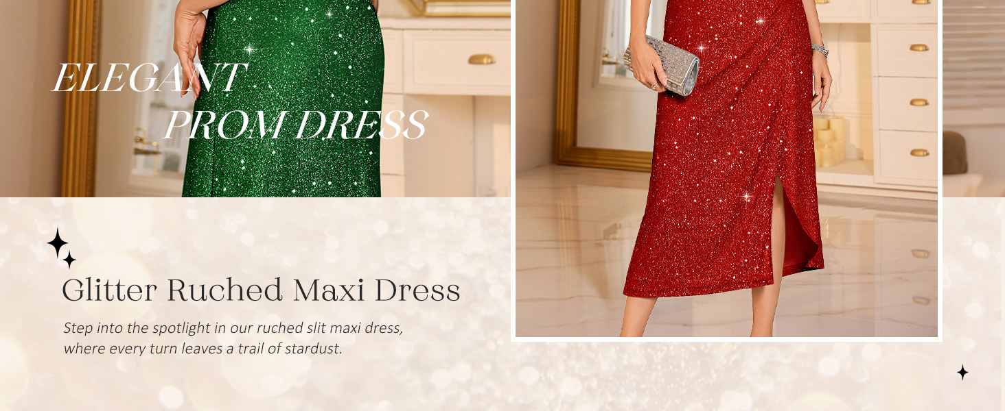 sparkly glitter formal prom dress