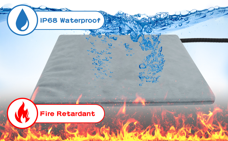 AFDUV Pet Heating Pads for Cats & Dogs Outdoor, 17.7x17