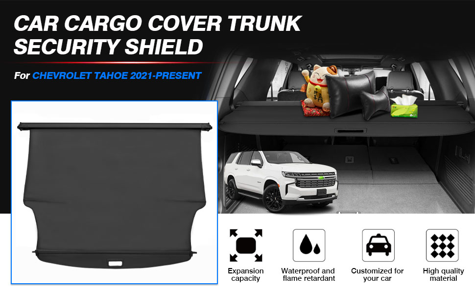 Powerty Compatible with Cargo Cover Chevrolet Tahoe