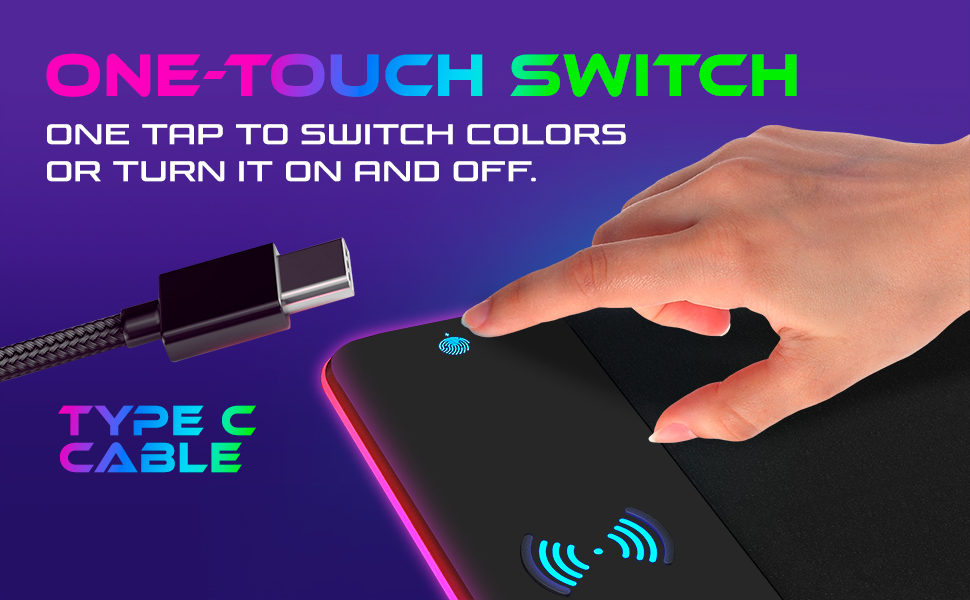 Extra-large RGB mousepad precision control mouse pad large led