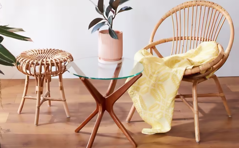 ジャーナルスタンダードファニチャー ROTIN LOUNGE CHAIR 美品