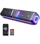 KEMIMOTO Midnight 60 26-inch UTV Sound Bar Waterproof IP66, Peak Power 500W Louder Sound, Music S...