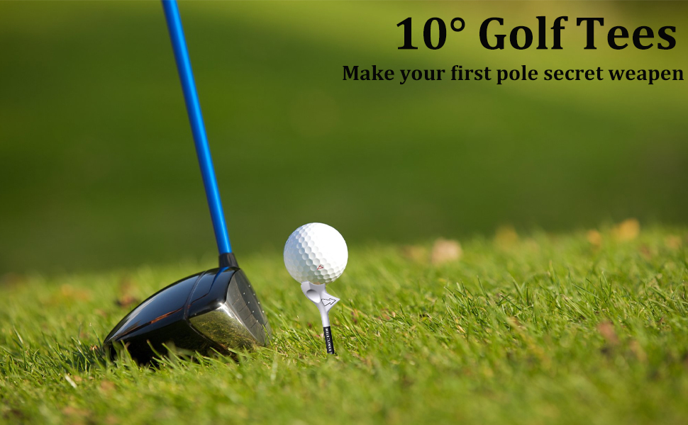10 Pcs Golf Tees Unbreakable 10 Degrees Golf Tees Plastic Professional