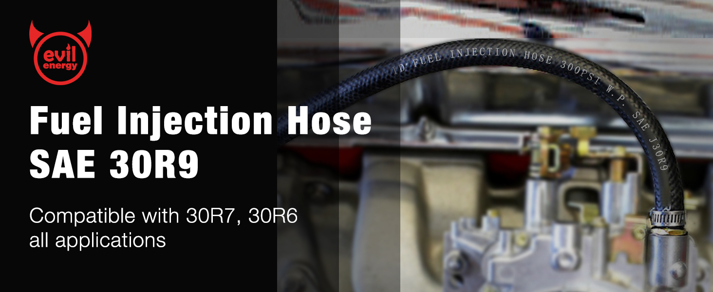 EVIL ENERGY Fuel Line Hose 3/8 Fuel Injection Hose Rubber