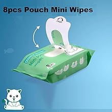 Mini Baby Wipes Disposable (Cat)