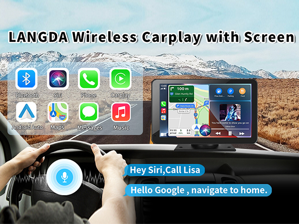 Amazon.com: Portable Carplay Screen for Car, 7