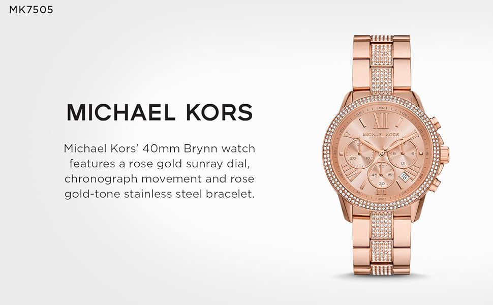 【新品】マイケルコース Brynn MK7505 ローズゴールド Michael Kors Brynn Chronograph Rose Gold-Tone Stainless