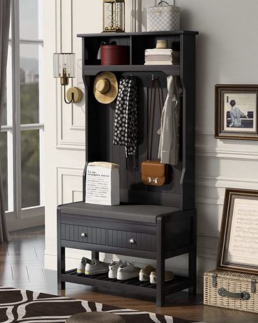 entryway coat rack shoe bench
