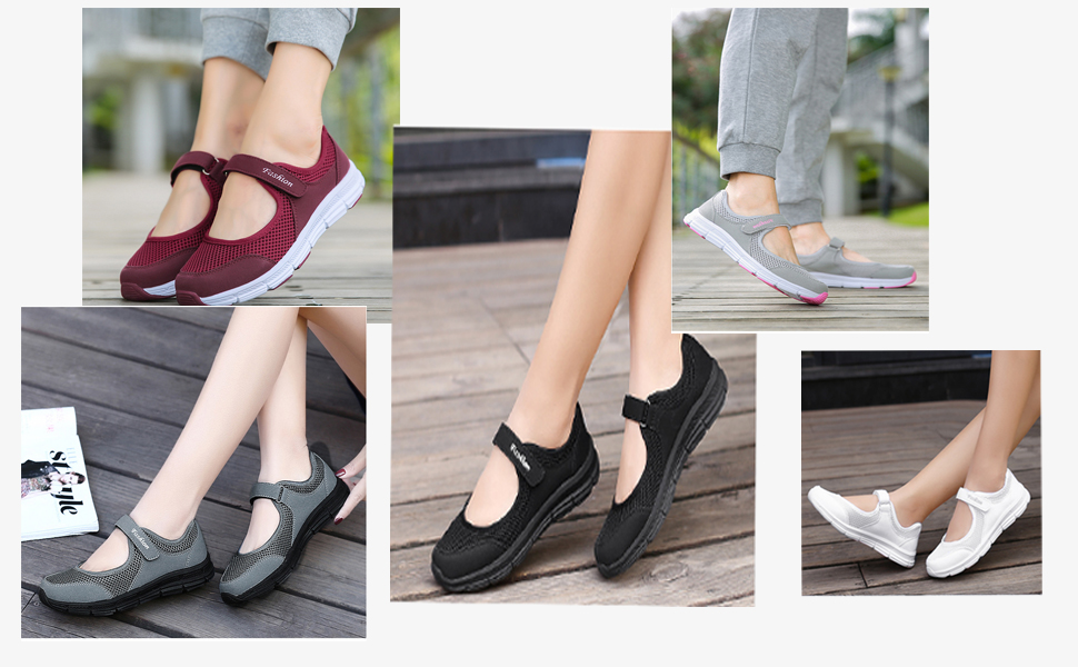 Amazon.com | missfiona Womens Mary Jane Sneaker Flat Shoes