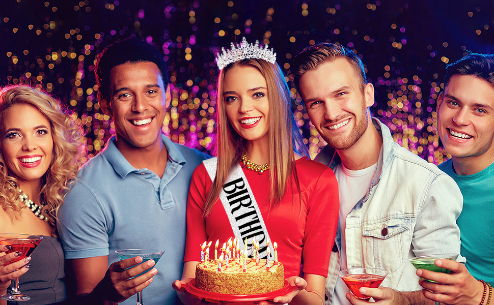 Birthday Sash Birthday Queen Crown Crystal Birthday Tiara