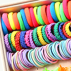 Hair Accessories Set For Girls,Candy Colors Nylon Hair Ties
