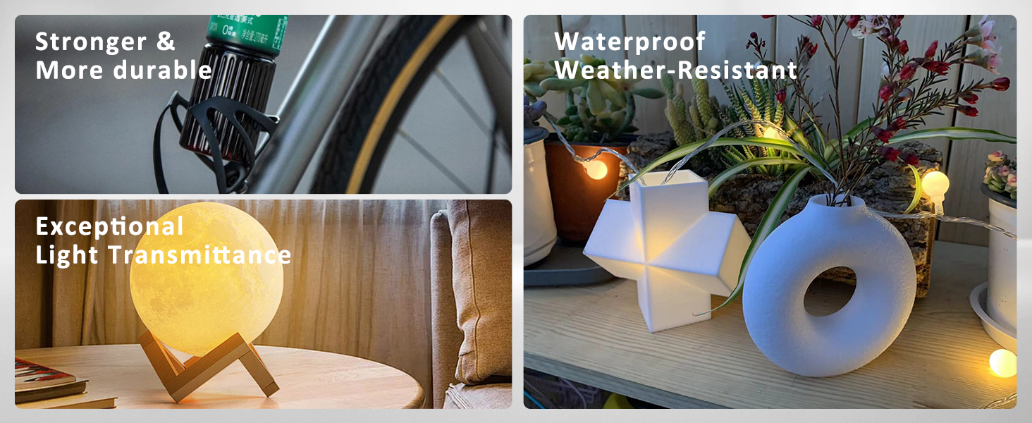 PETG Filament 1.75mm 3D Printer Filament 1Kg(2.2lbs) 3D Printing Filament, Strong Toughness & High Precision +/- 0.02mm, No Tangle No Clog No Bubble, Fits for Most 3D Printers, PETG Silver 9 PETG Filament