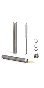titanium toothpick holder