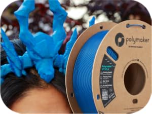 Image showing example 3d printed dragon with example of blue colored spool.