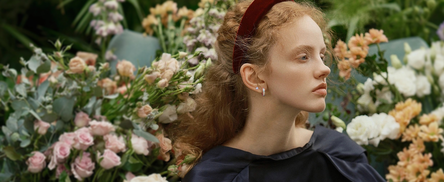 Small Hoop Earrings for Women Girls Flower Cubic Zirconia Huggie Hypoallergenic  Cartilage Earrings