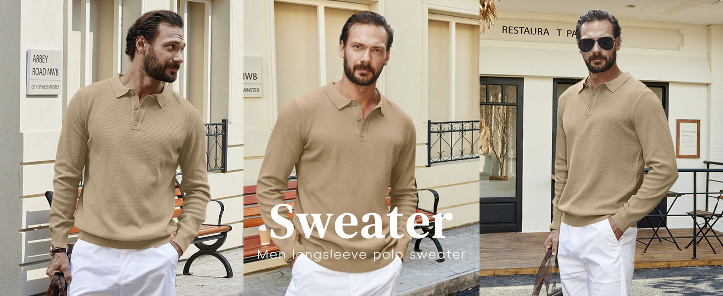 Men&#39;s Polo Slim Fit Sweater