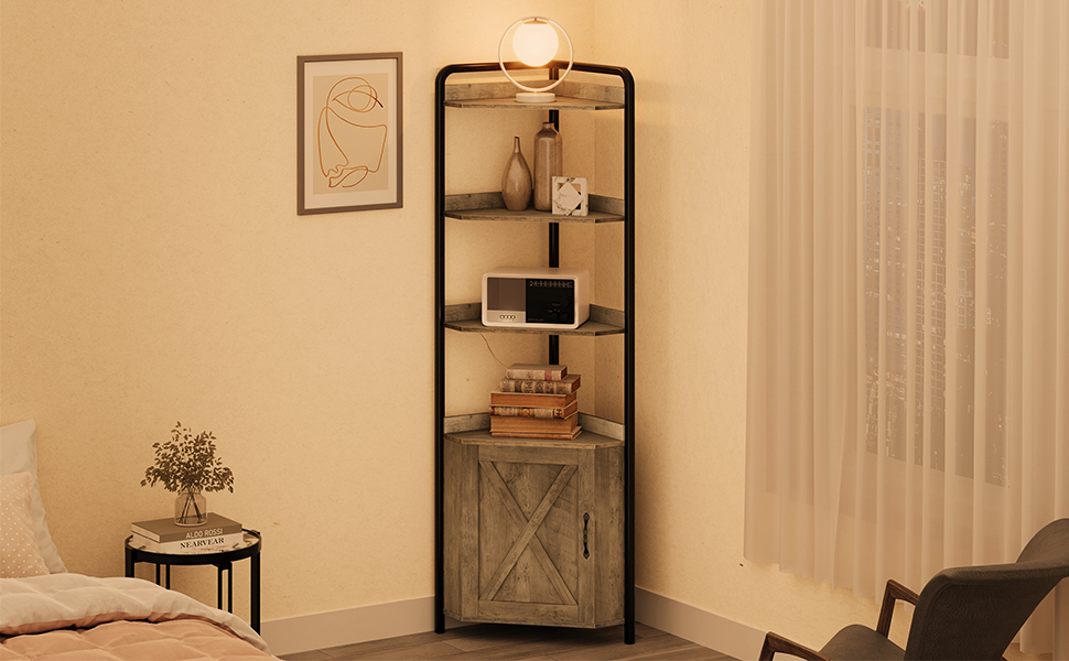 Amazon.com: IDEALHOUSE 70.9 Inch Corner Cabinet 5-Tier Tall