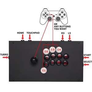 FIGHTBOX-M8-CrossUP-12ボタン【アケコン】 FightBox Arcade M8-CrossUP Arcade Joystick | FightBox Arcade