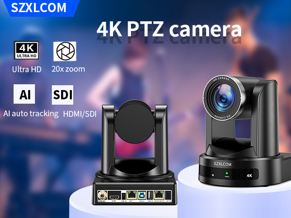 Amazon.com: SZXLCOM 4K PTZ Camera with 20X Optical Zoom & AI