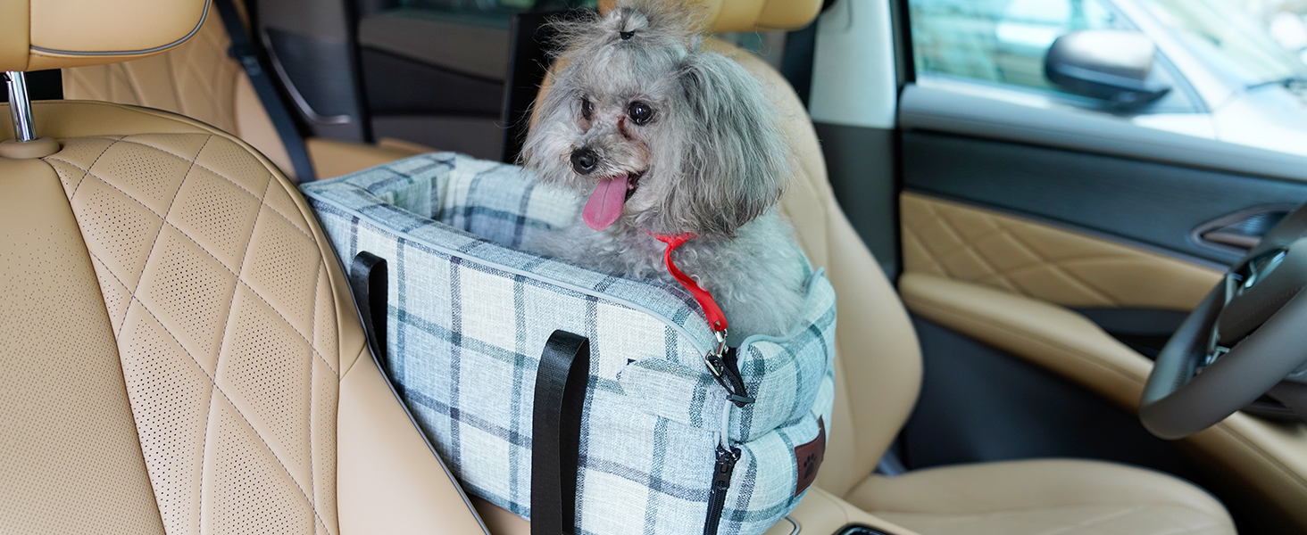 Dog Car Seat for Small Dogs Center Console Seat on Car Armrest Detachable and