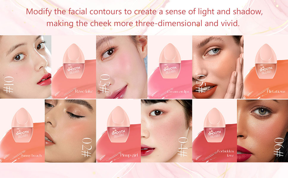 Matte liquid blush, smooth creamy texture blush, Breathable Feel, Sheer Flush Of Color,