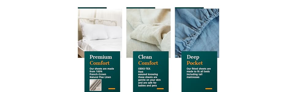 french flax linen bedsheets sheets set king queen 